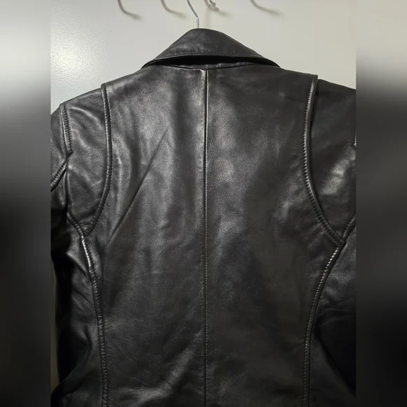Wilfred Black Leather Jacket - Picture 6 of 11